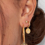 Star and Moon Oorbellen Goudkleurig