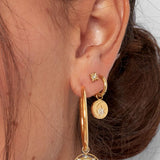 Star and Moon Oorbellen Goudkleurig