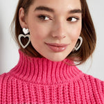 Double Hearts Oorbellen Goudkleurig