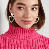 Double Hearts Oorbellen Goudkleurig