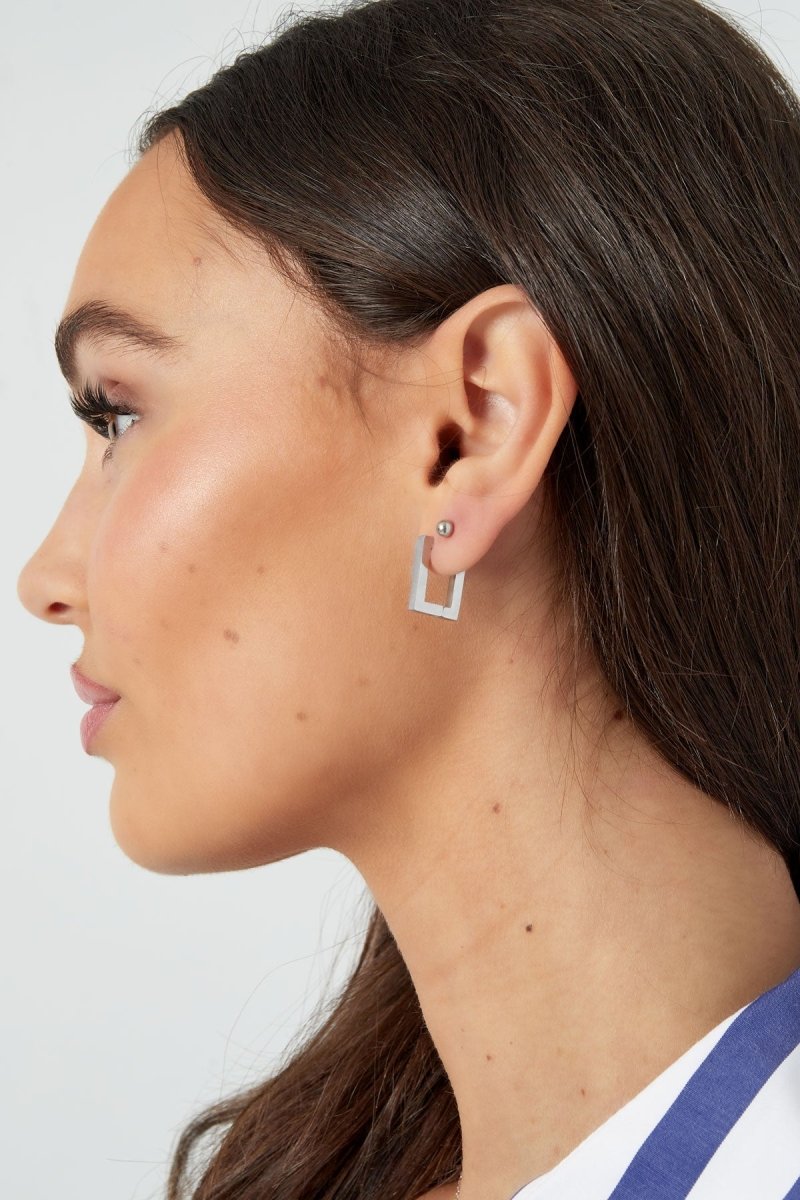 Basic Rectangle Small Oorbellen Goudkleurig