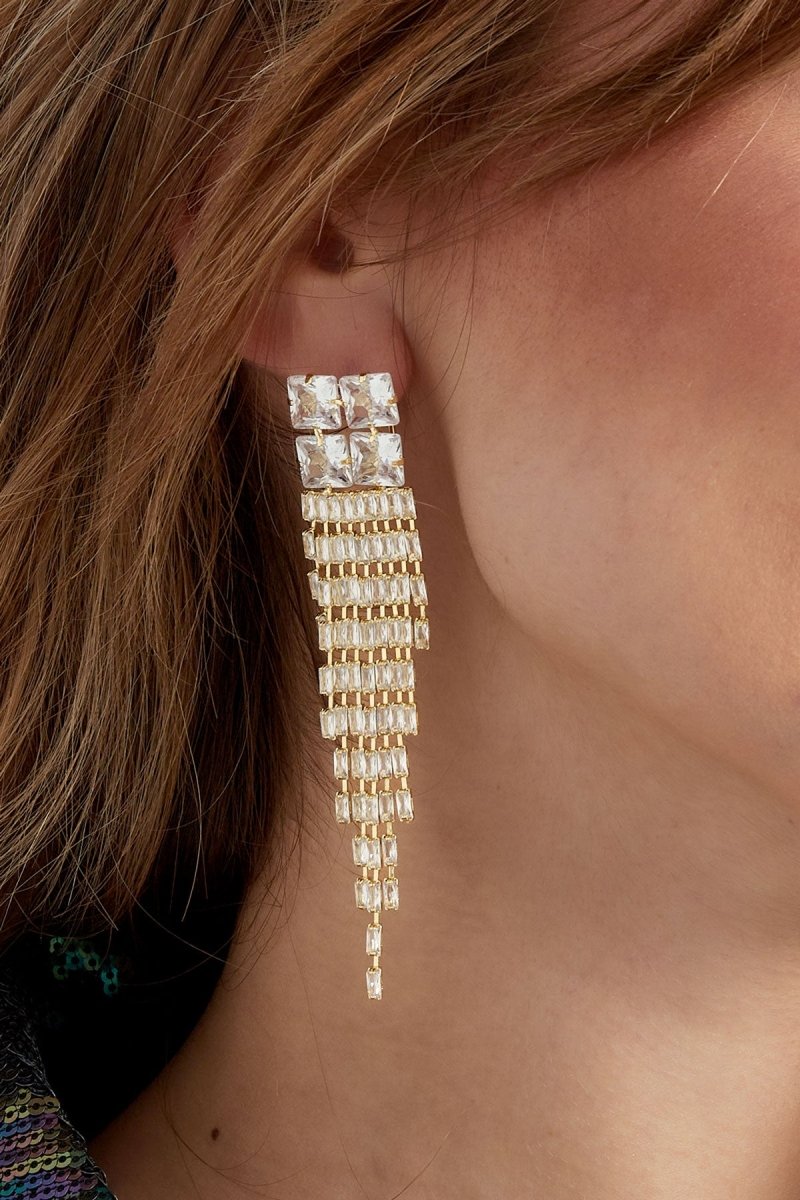 Sparkly Glam Oorbellen Goudkleurig