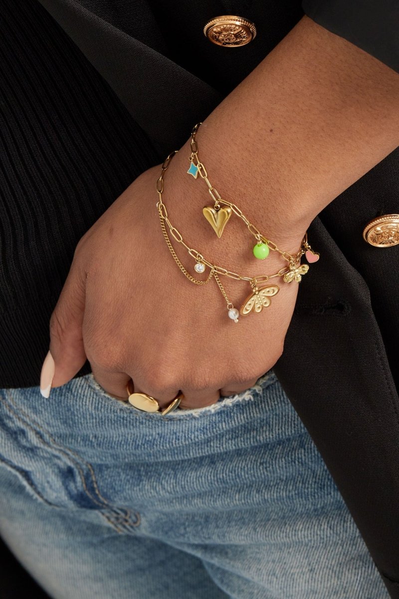 Charm Color Splash Armband Goudkleurig