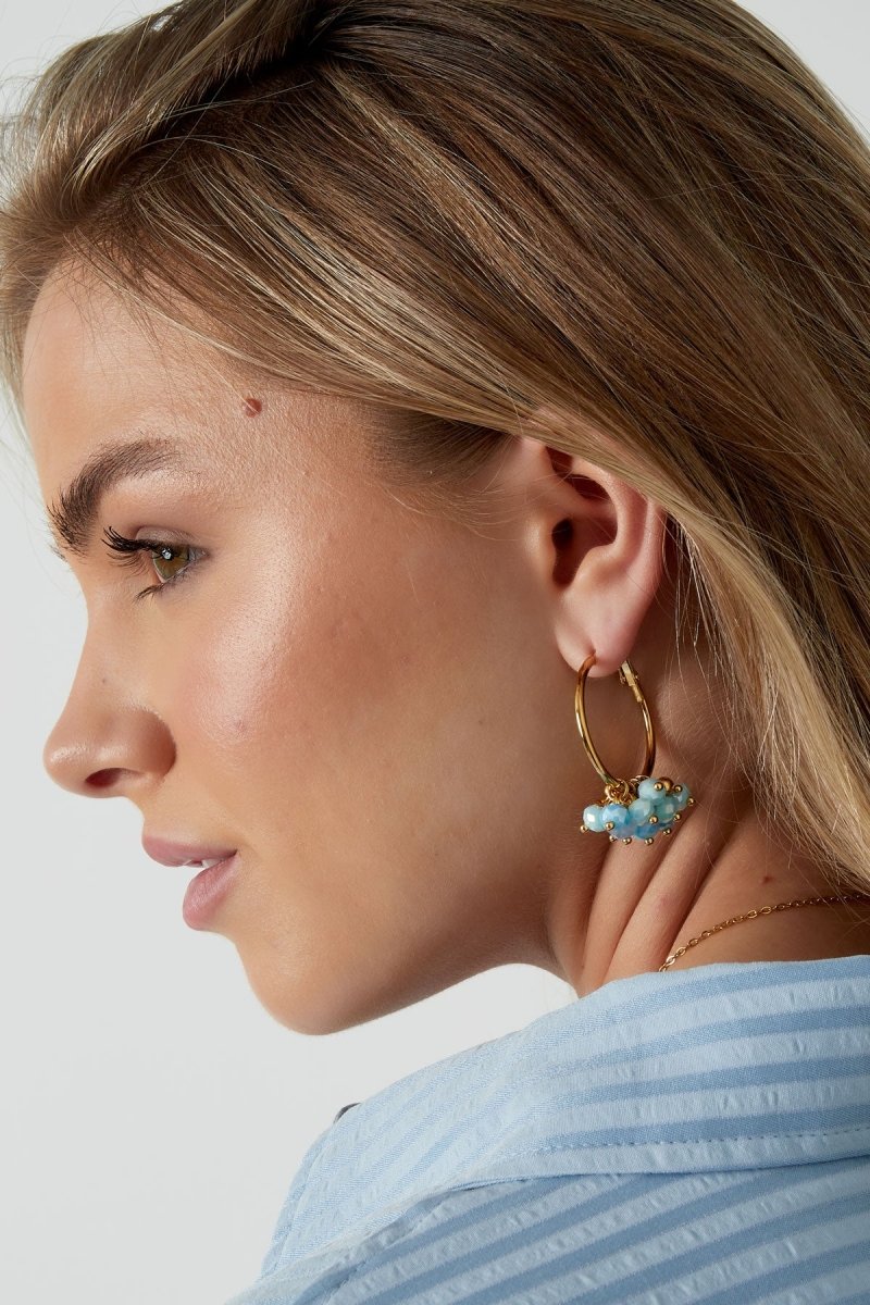 Cheerful with Colored Crystals Oorbellen Wi/Goudkleurig