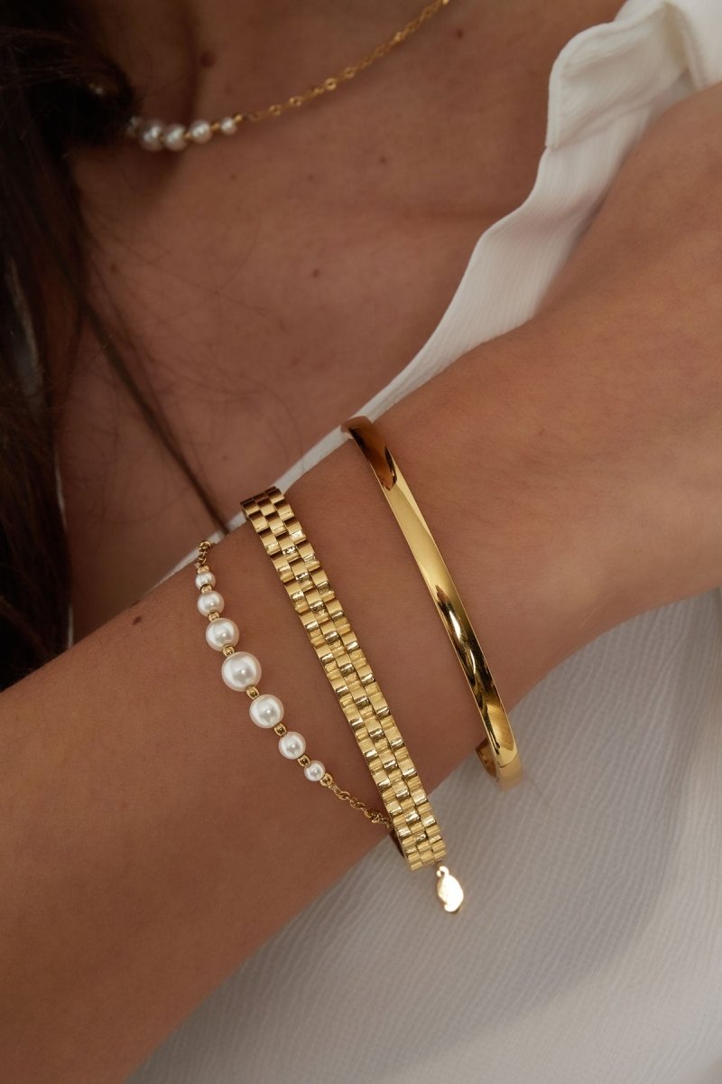 Link Bangle Armband Goudkleurig
