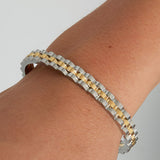 Link Bangle Armband Goudkleurig/Zilverkleurig