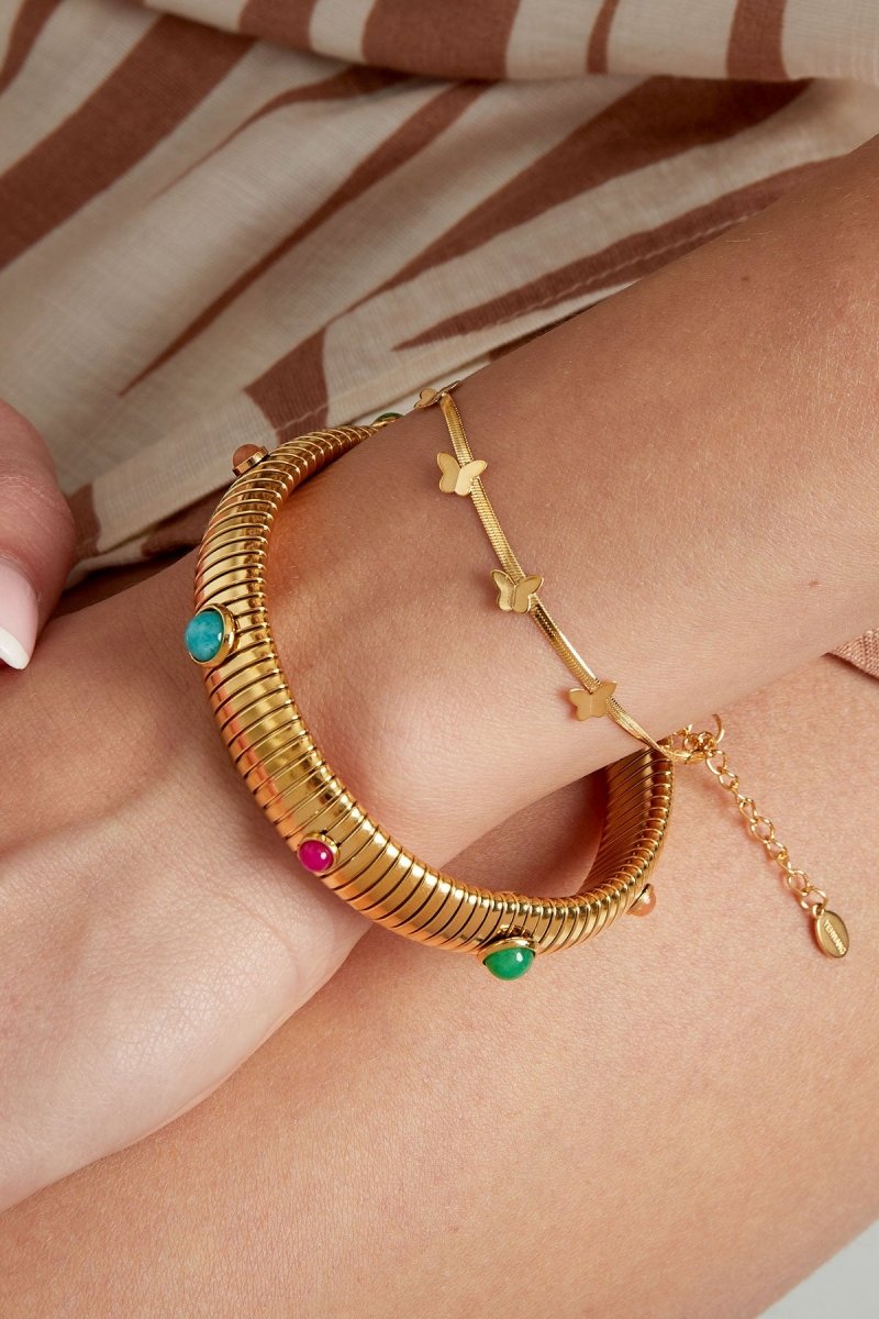 Butterfly Charms Armband Zilverkleurig