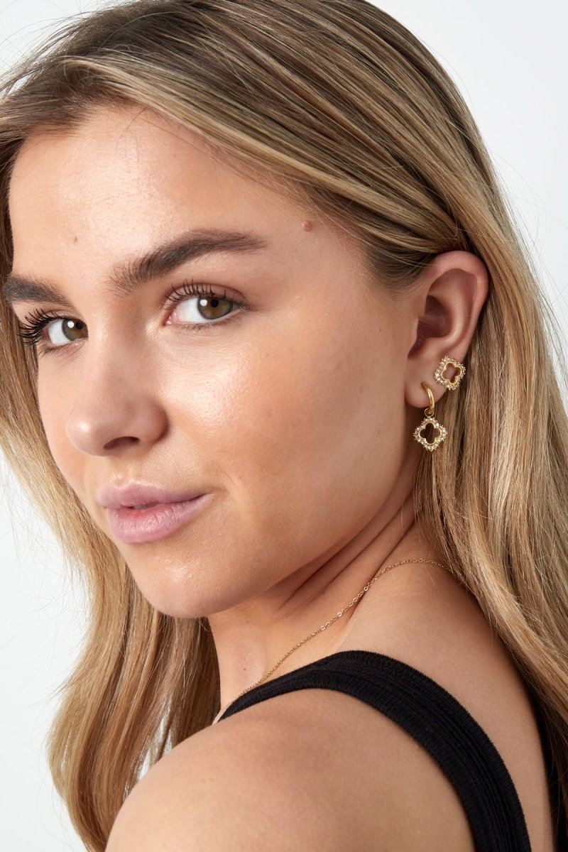 Lucky Diamond Oorbellen Goudkleurig