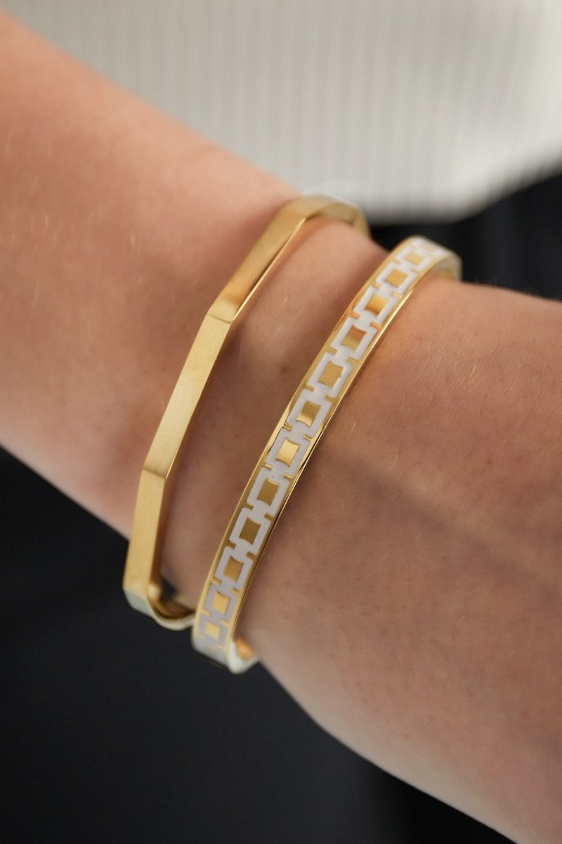 Shaped Bangle Armband Goudkleurig