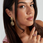 Swirly Wave Oorbellen Goudkleurig