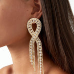 Shimmering Ribbon Oorbellen Zilverkleurig