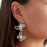 Butterfly Sparkle Oorbellen Goudkleurig
