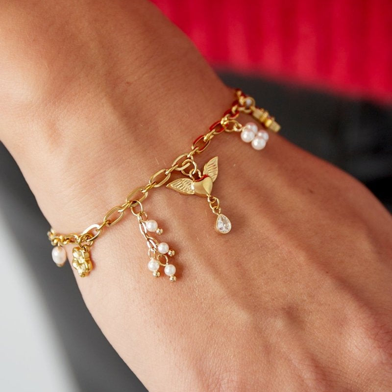 Charm Angel Dust Armband Goudkleurig