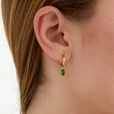 Classy Sparkle Oorbellen Green Goudkleurig