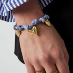 Color Bliss Heart Fuchsia Armband Goudkleurig