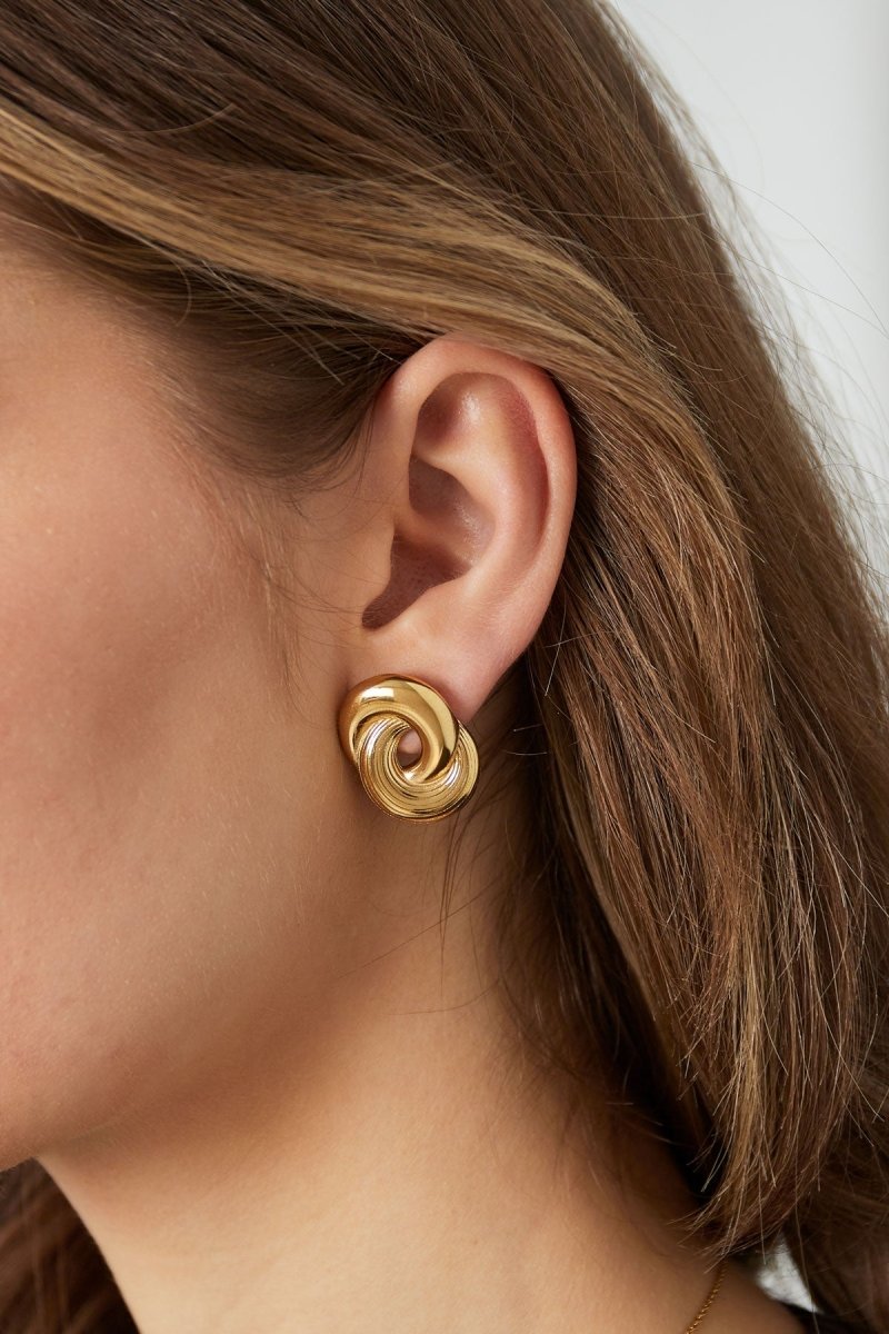 Circle Fusion Oorbellen Goudkleurig