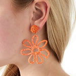 Orange Flower Oorbellen