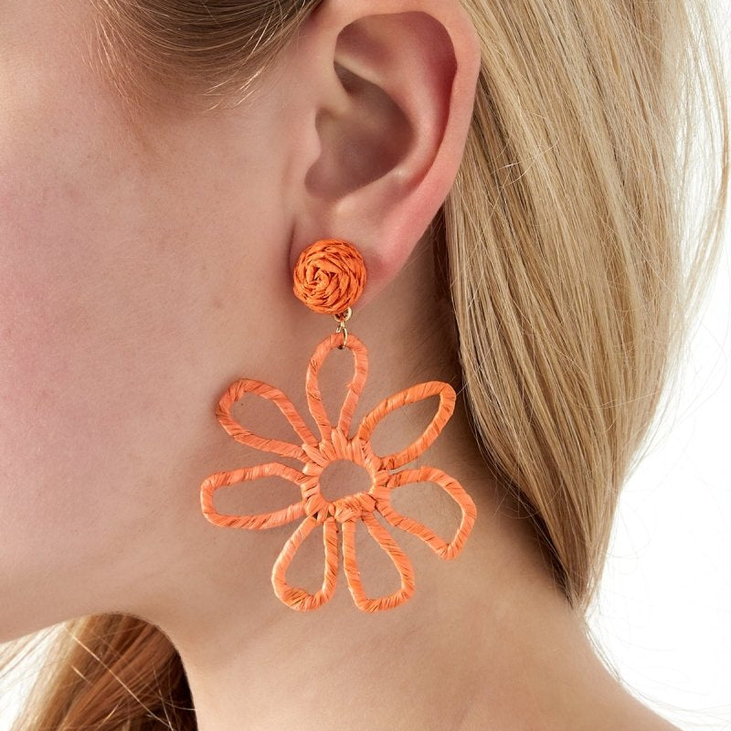 Orange Flower Oorbellen