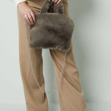 Faux Fur City Bag Small Brown