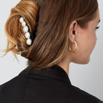 Haarclip Pearls Black