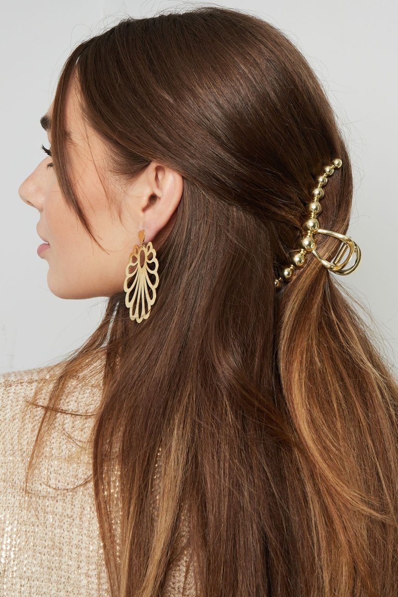 Haarklem Swirl Goudkleurige ballen