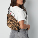 Leopard Print Hip Bag Brown