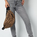 Leopard Print Hip Bag Brown