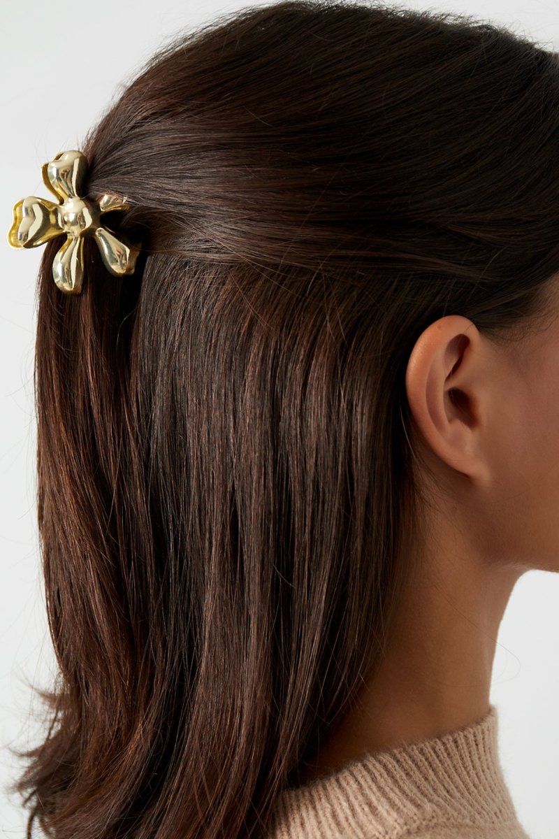 Haarklem Floral Small Goudkleurig