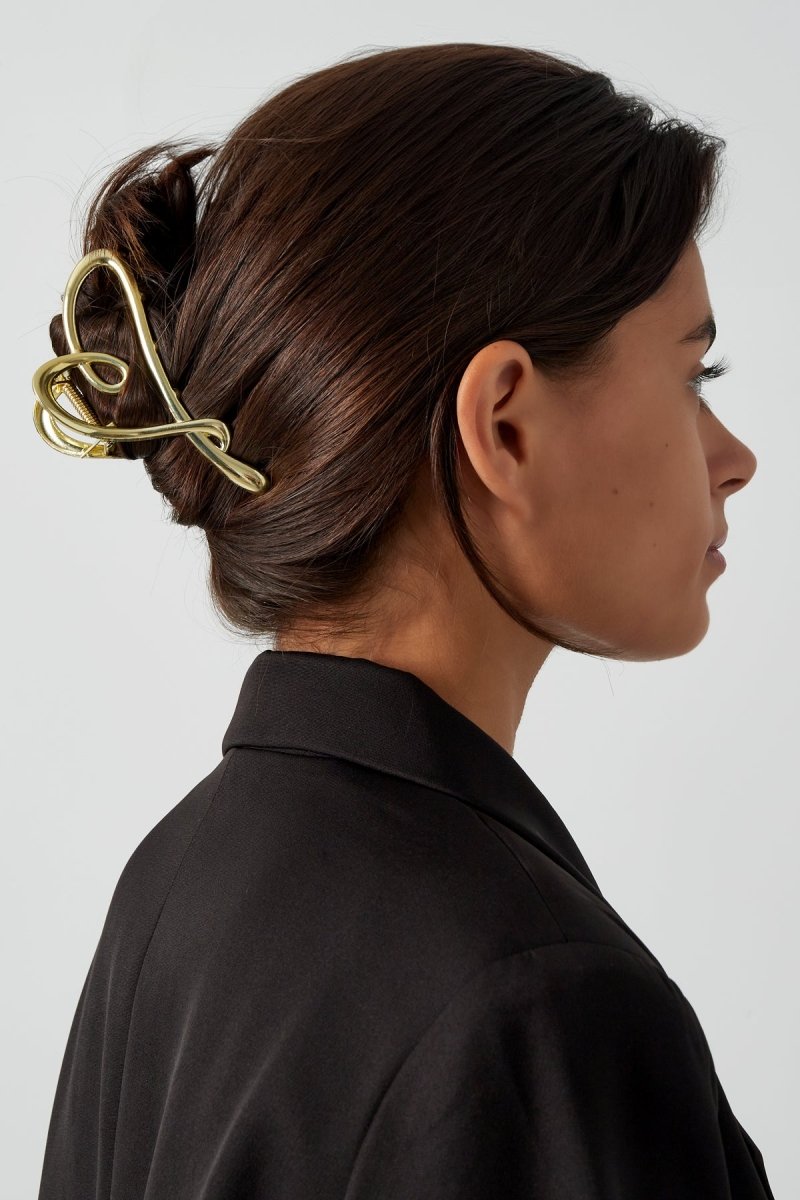 Haarklem Sleek Elegance Goudkleurig