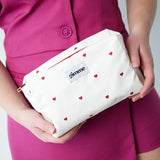 Make - up Bag Hearts White