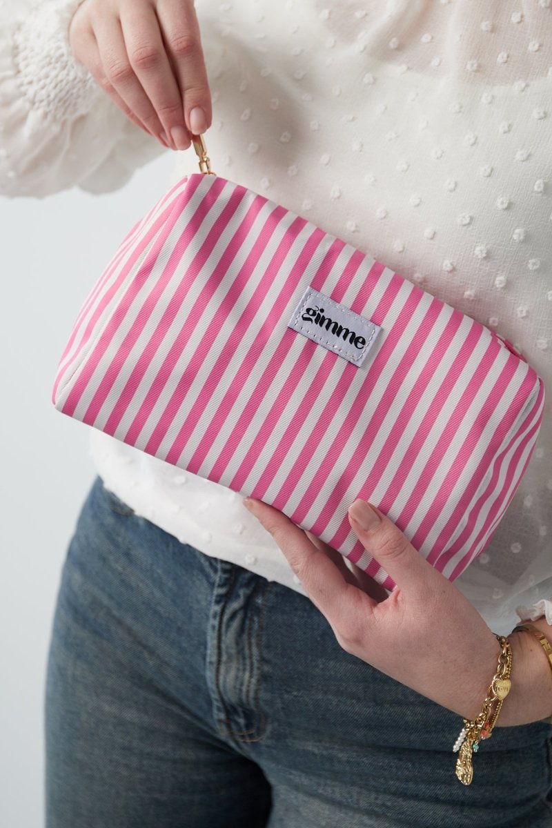 Make - up Bag Small Stripes Pink
