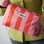 Make - up Bag Large Stripes Orange Pink