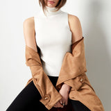 Top High Turtleneck White