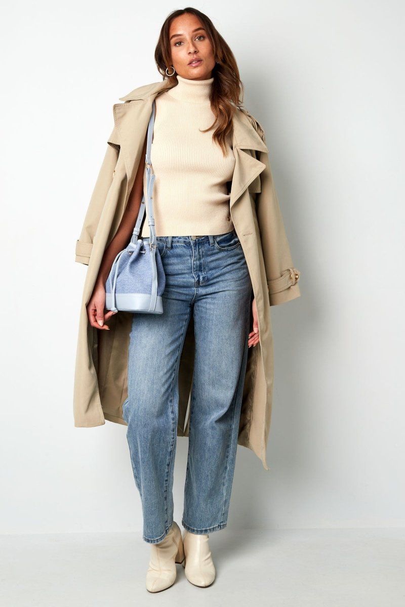 Top High Turtleneck Beige