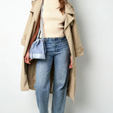 Top High Turtleneck Beige