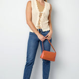Crochet Top with Bows Beige