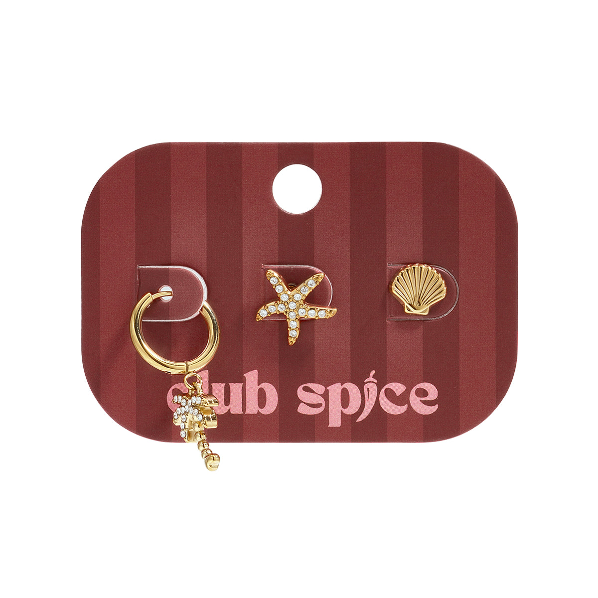 Tropical Treasure Oorbellen Set Goudkleurig