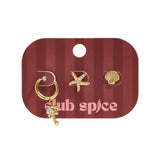 Tropical Treasure Oorbellen Set Goudkleurig
