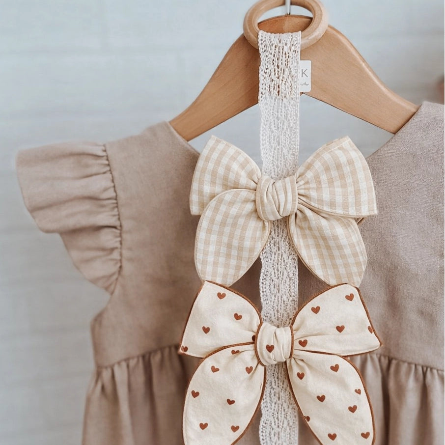 Haarclip Bow Tiny Hearts
