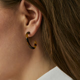 Loop Dark Cheetah Oorbellen Zilverkleurig