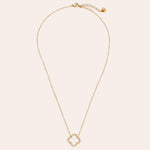 Hollow Diamond Lucky Flower Ketting Goudkleurig