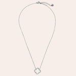 Hollow Diamond Lucky Flower Ketting Zilverkleurig