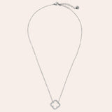 Hollow Diamond Lucky Flower Ketting Zilverkleurig