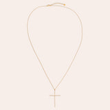 Zirconia Cross Ketting Goudkleurig