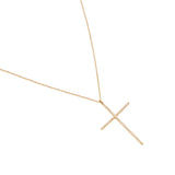 Zirconia Cross Ketting Goudkleurig
