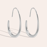 Muse Fluid Hoops Oorbellen Zilverkleurig