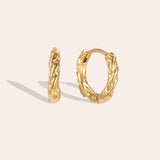 Melted Hoops Organic Oorbellen Goudkleurig