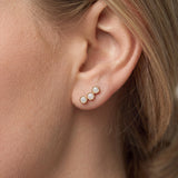 Triple Sparkle Oorbellen Goudkleurig