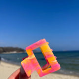 Haarklem Vierkant Neon Sorbet