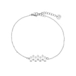 Up and Down Diamonds Armband Zilverkleurig